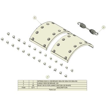 Garniture de frein ADR 300x160