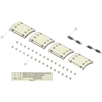 Garniture de frein set ADR 300x200