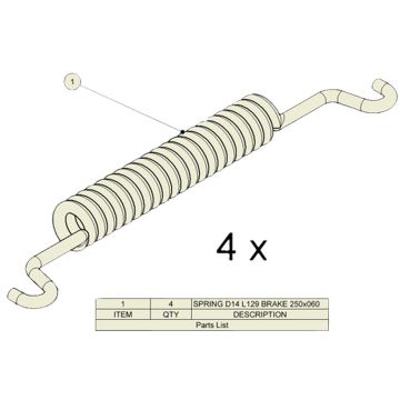 Federsatz, ADR 250x40 + 250x60