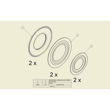 Nylonringe 85/45 Dichtsatz pro Achse
