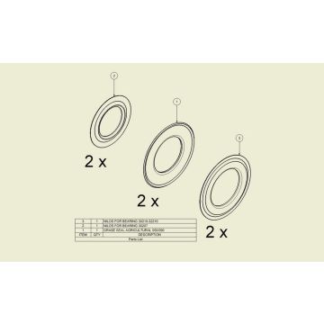 Nylonringe 90/50 Dichtsatz pro Achse