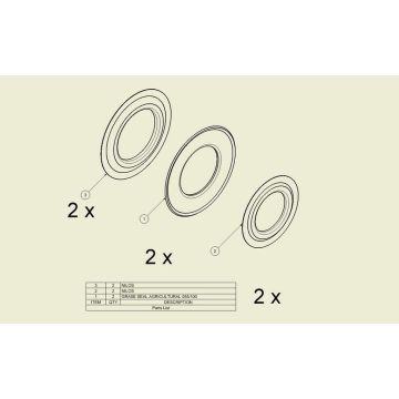 Nylonringe 100/55 Dichtsatz pro Achse