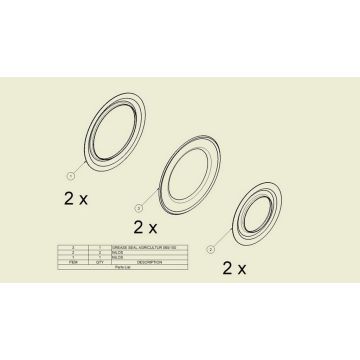 Nylonringe 100/65 Dichtsatz pro Achse