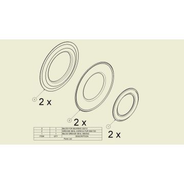Nylonringe 120/65 Dichtsatz pro Achse
