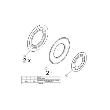 Nilosringe 140/92 Dichtsatz pro Nabe