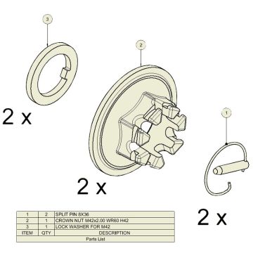 Kronenmutter ADR M42x2 SW60