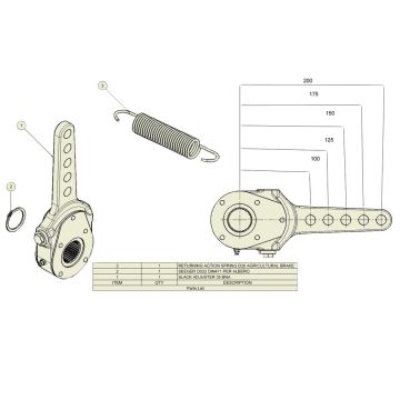 Gestängesteller manuell 200mm ADR