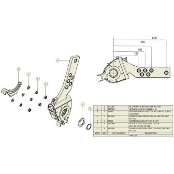 Réglage de la timonerie auto AGS 180mm ADR 9RS0006