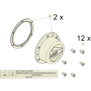 Bouchon de moyen ADR     Ef 100610 set
