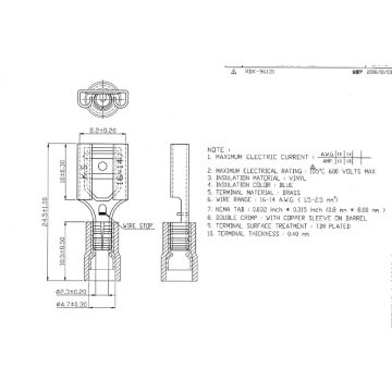 Quetschverbinder, 1.5 - 2.5 mm², blau, DIN/ISO 46245 A252513