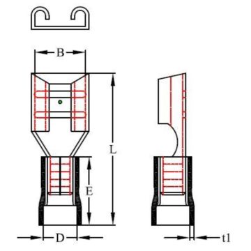 Quetschverbinder, 2.5 - 6.0 mm², gelb, DIN/ISO 46245
