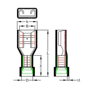 Quetschverbinder, 0.5 - 1.0 mm², rot, DIN/ISO 46245 A2542101