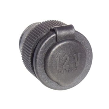 Einbau Steckdose 2-pol mit Ring 2 und Deckel, 12V