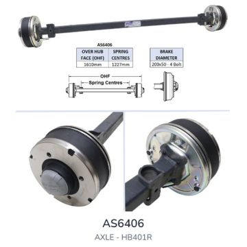Essieu Ifor Williams Aufl.(SC) 1227, Anl.(OHF) 1610mm
