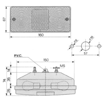 Schlussleuchte COBO links / rechts  12-24V