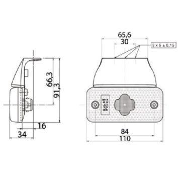 LED Seitenmarkierleuchte Vignal SMD 98 TDK  24V