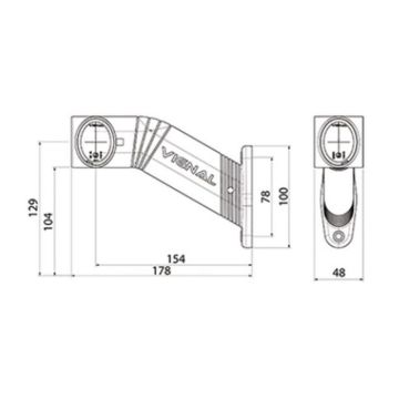 LED Umrissleuchte Vignal DX 12/24V  links