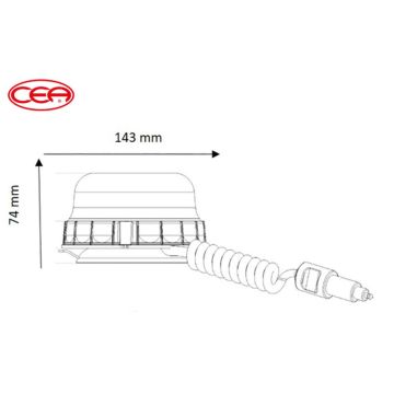 LED Blitz und Rundumleuchte Pegasus 12/24V  Ø 143
