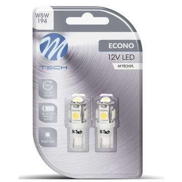 LED Glassockellampe Blister 12V Set à 2 Stk. (≙5W) LB054W