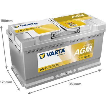 Batterie, 12 V 95 AH, LxBxH 353 x 175 x 190  - +