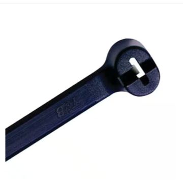 Kabelbinder mit Metallzunge, 340 x 6.9 mm, schwarz