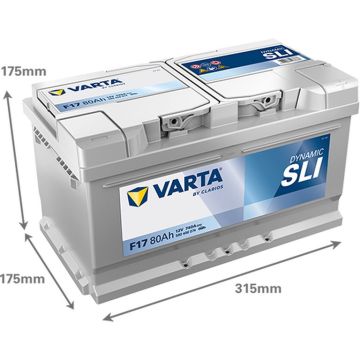 Batterie 12 V 80 AH, LxBxH 315 x 175 x 175  - + V4010