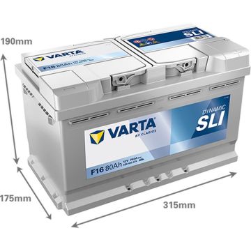 Batterie 12 V 80 AH, LxBxH 315 x 175 x 190  - + V4011