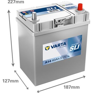 Batterie 12 V 40 AH, LxBxH 187 x 140 x 227  - + P17 V4018