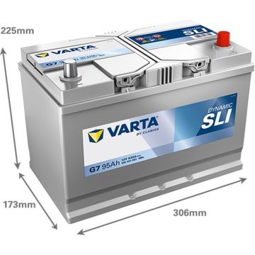 Batterie 12 V 95 AH, LxBxH 306 x 173 x 225  - + V4028