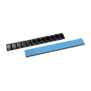 Barette adhésive en acier à 60g (12x5g) noir