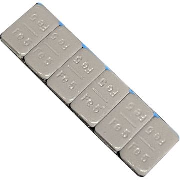 Barette adhésive en acier à 60g (12x5g) gris