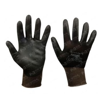 Mikro-Feinstrickhandschuhe schwarz Gr. L